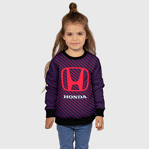 Детский свитшот HONDA ХОНДА / 3D-Черный – фото 4