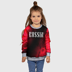 Свитшот детский RUSSIA РОССИЯ, цвет: 3D-меланж — фото 2