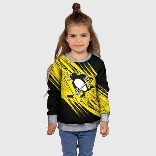 Детский свитшот Pittsburgh Penguins Sport / 3D-Меланж – фото 4