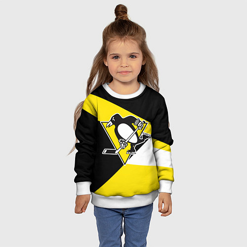 Детский свитшот Pittsburgh Penguins Exclusive / 3D-Белый – фото 4