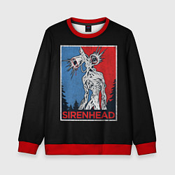 Свитшот детский Сиреноголовый, цвет: 3D-красный