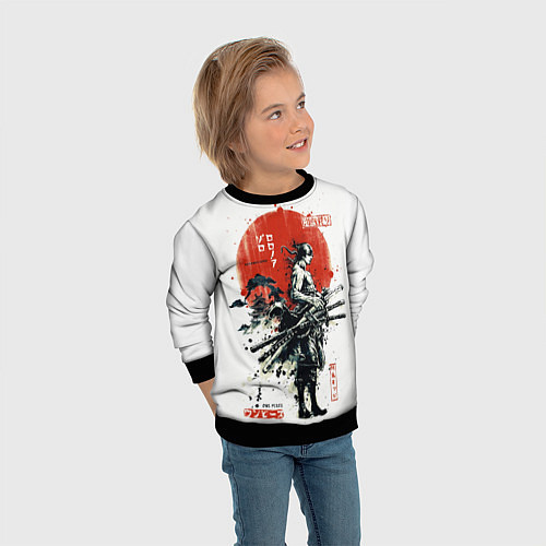 Детский свитшот ONE PIECE ZOHO SAMURAI / 3D-Черный – фото 3