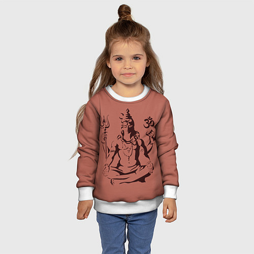 Детский свитшот Бог Шива / 3D-Белый – фото 4