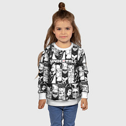 Свитшот детский UNDERTALE, цвет: 3D-белый — фото 2
