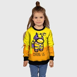 Свитшот детский Among Us пчела, цвет: 3D-черный — фото 2