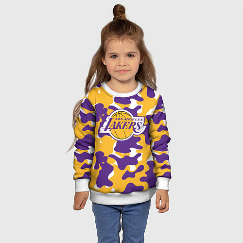 Детский свитшот LA LAKERS ЛЕЙКЕРС / 3D-Белый – фото 4