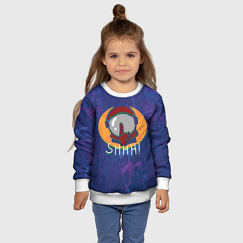 Детский свитшот Among us shhhhh / 3D-Белый – фото 4