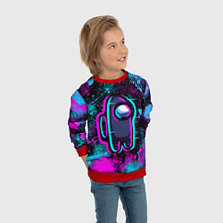 Свитшот детский NEON AMONG US, цвет: 3D-красный — фото 2