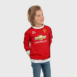 Свитшот детский MANCHESTER UNITED 2021 - HOME, цвет: 3D-белый — фото 2