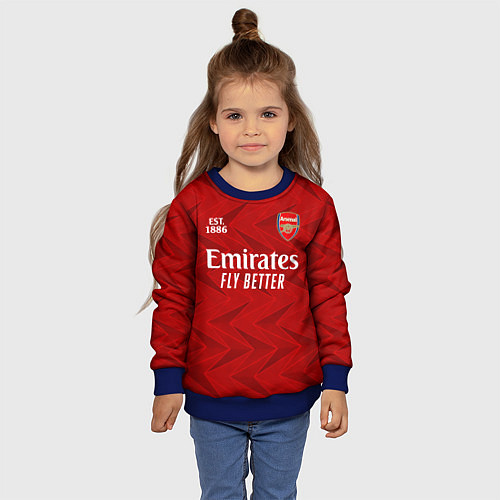 Детский свитшот ARSENAL 2021 - ДОМАШНЯЯ / 3D-Синий – фото 4