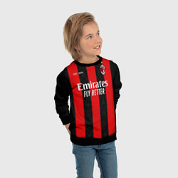 Свитшот детский AC MILAN 2021 - ДОМАШНЯЯ, цвет: 3D-черный — фото 2
