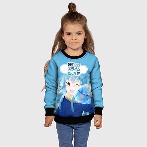 Детский свитшот Slime / 3D-Черный – фото 4