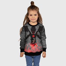 Свитшот детский Черный клевер, цвет: 3D-черный — фото 2