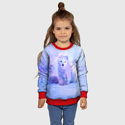 Свитшот детский Полярная Лисица, цвет: 3D-красный — фото 2