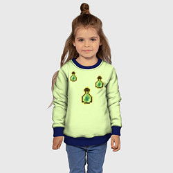 Свитшот детский Пузырьки опыта, цвет: 3D-синий — фото 2