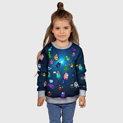 Свитшот детский Among US, цвет: 3D-меланж — фото 2