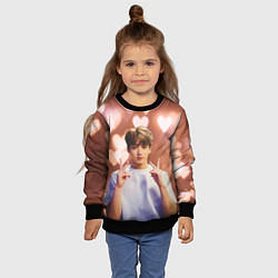 Свитшот детский JUNGKOOK BTS, цвет: 3D-черный — фото 2