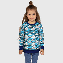 Свитшот детский КИМОНО ТАНДЖИРО, цвет: 3D-синий — фото 2