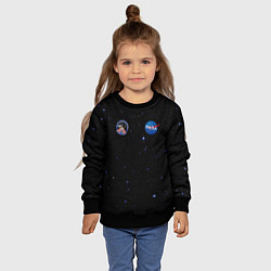 Свитшот детский NaSa Space Космос Наса, цвет: 3D-черный — фото 2