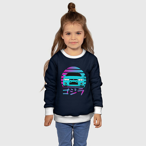 Детский свитшот Skyline R33 / 3D-Белый – фото 4