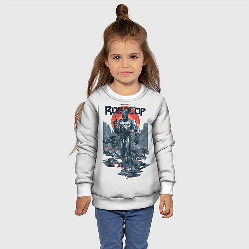 Детский свитшот Робот полицейский / 3D-Белый – фото 4