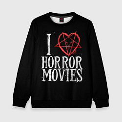 Детский свитшот I Love Horror Movies