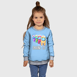 Свитшот детский AMONG US, цвет: 3D-меланж — фото 2