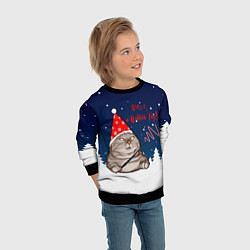 Свитшот детский Вжух и Новый Год, цвет: 3D-черный — фото 2