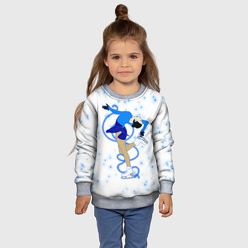 Детский свитшот Фигурное катание / 3D-Меланж – фото 4