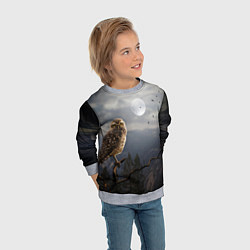 Свитшот детский Сова, цвет: 3D-меланж — фото 2
