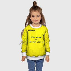 Свитшот детский Cyberpunk 2077, цвет: 3D-белый — фото 2