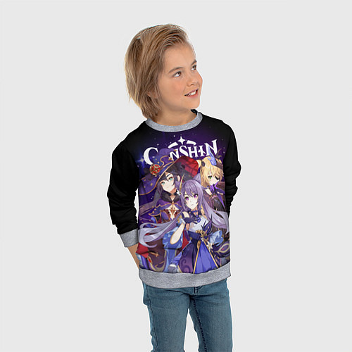 Детский свитшот GENSHIN IMPACT / 3D-Меланж – фото 3