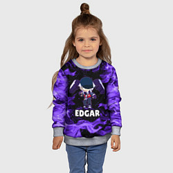 Свитшот детский BRAWL STARS EDGAR, цвет: 3D-меланж — фото 2