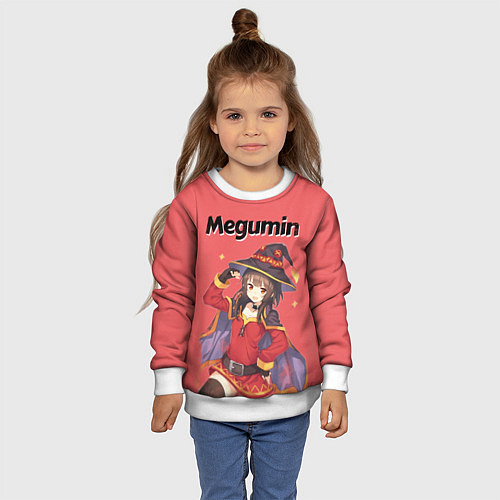 Детский свитшот Megumin / 3D-Белый – фото 4