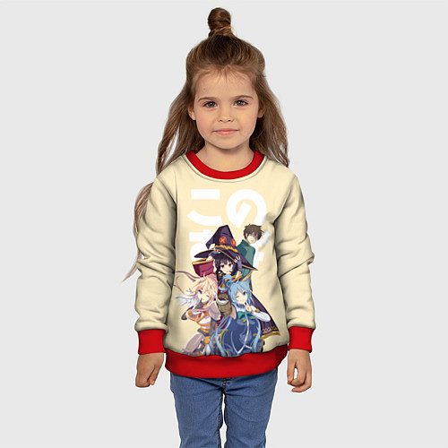 Детский свитшот KonoSuba / 3D-Красный – фото 4