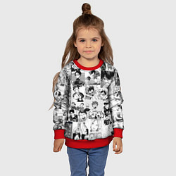 Свитшот детский Haikyu, цвет: 3D-красный — фото 2