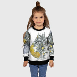 Свитшот детский Город в голове, цвет: 3D-черный — фото 2