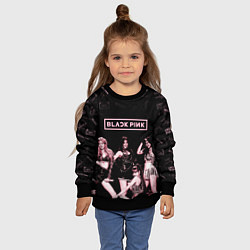 Свитшот детский BLACKPINK, цвет: 3D-черный — фото 2