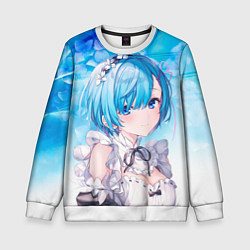 Свитшот детский Рем, цвет: 3D-белый