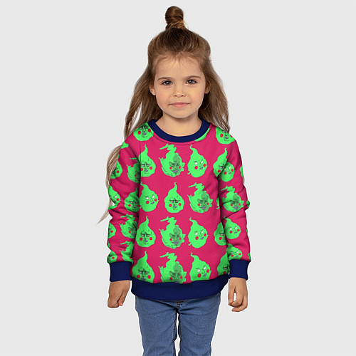 Детский свитшот Моб Психо 100 / 3D-Синий – фото 4