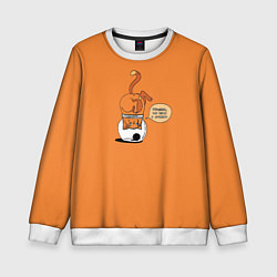 Свитшот детский Хьюстон, у нас проблемы!, цвет: 3D-белый