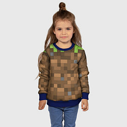 Свитшот детский Minecraft камуфляж, цвет: 3D-синий — фото 2