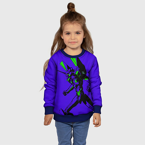 Детский свитшот Евангилион / 3D-Синий – фото 4