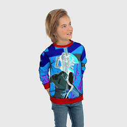 Свитшот детский Человек Бензопила, цвет: 3D-красный — фото 2