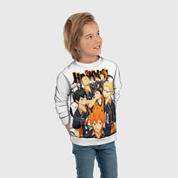 Свитшот детский ВОЛЕЙБОЛ!! HAIKYUU!!, цвет: 3D-белый — фото 2