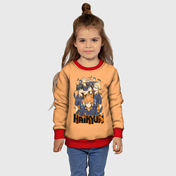 Свитшот детский Аниме Волейбол, цвет: 3D-красный — фото 2