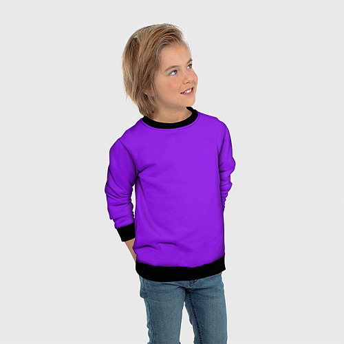 Детский свитшот Фиолетовый / 3D-Черный – фото 3