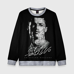 Свитшот детский Кристиано Рональдо автограф, цвет: 3D-меланж