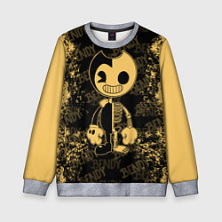 Свитшот детский Bendy And The Ink Machine краска, цвет: 3D-меланж