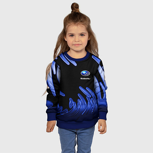 Детский свитшот Subaru / 3D-Синий – фото 4